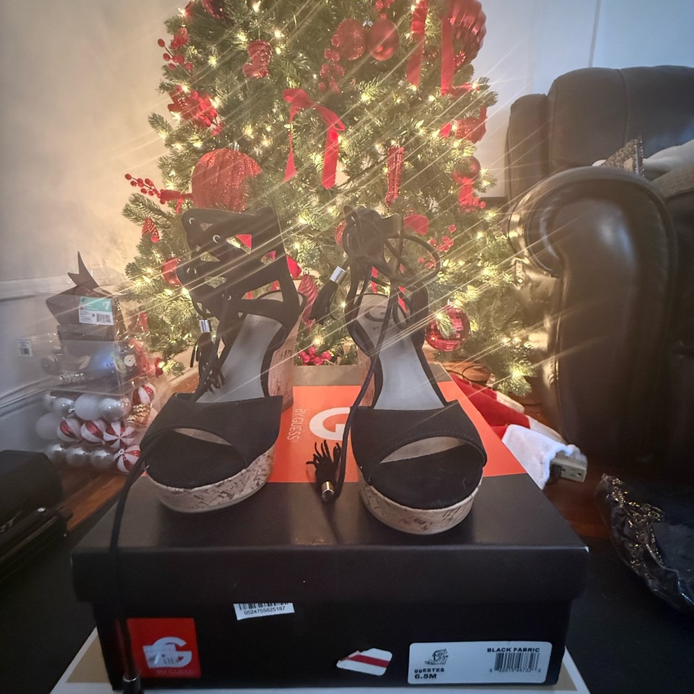 Guess Black Espadrille Sandals